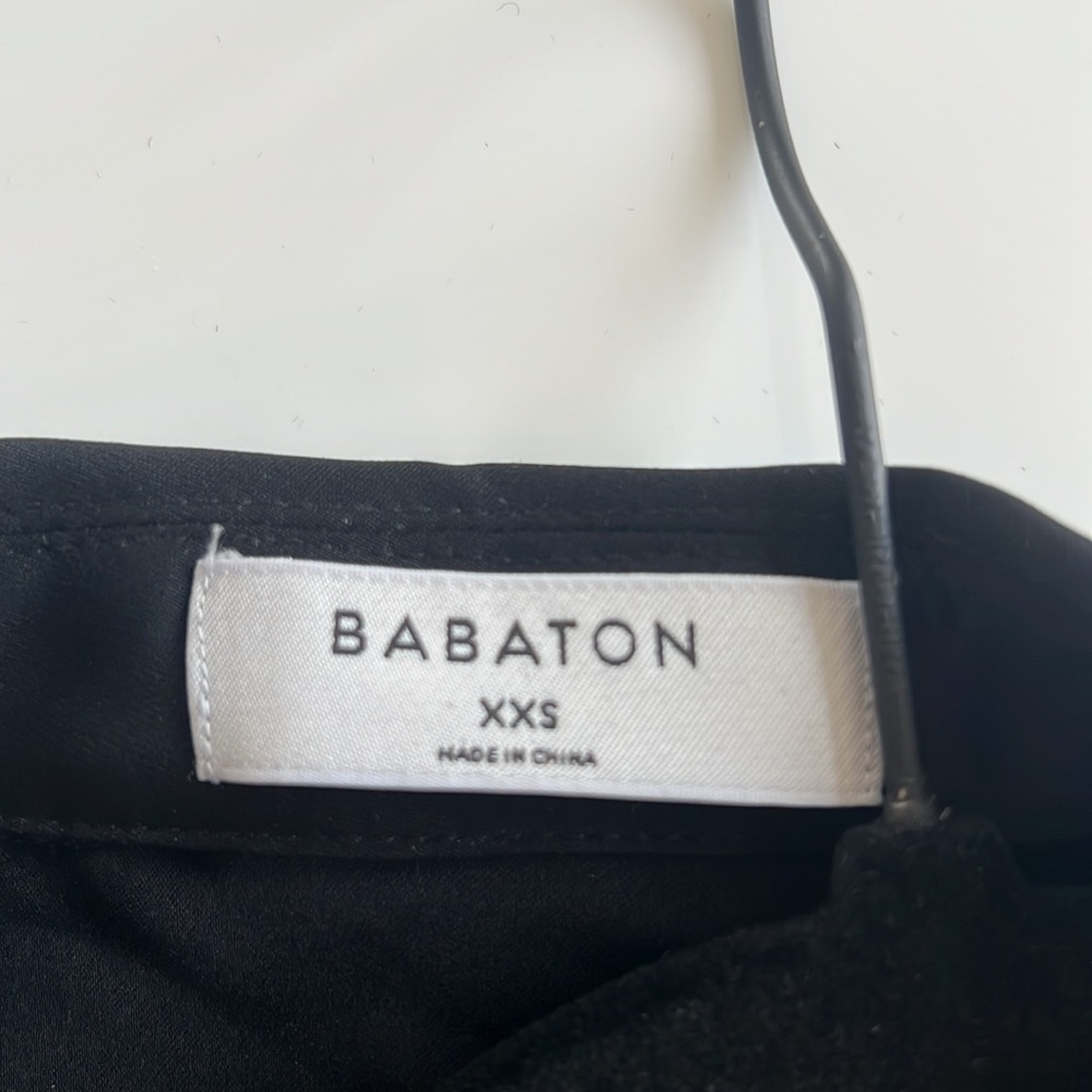 ARITZIA Babaton Ace XXS Silk Satin Tie Bodysuit Long Sleeve Top $100 - Picture 5 of 11